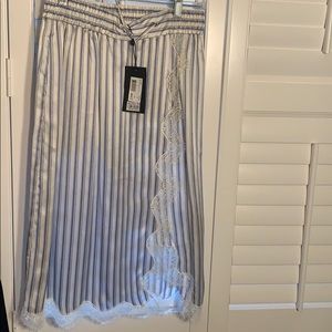 blue and white striped skirt from Kooples